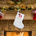 thumbnail image 1 of Fridja 8 Inch Mini Initial Christmas Stocking Monogram Embroidered Christmas Stocking White Knitted Small Christmas Stocking Decorations for Fireplace Mantle Christmas Wall, 1 of 5