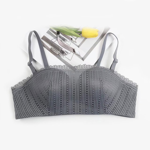Daisyyozoid Wholesale Womens Sports Bra Style Slip Invisible Off Shoulder Lace Strapless Underwear Mesh Detachable Shoulder Straps