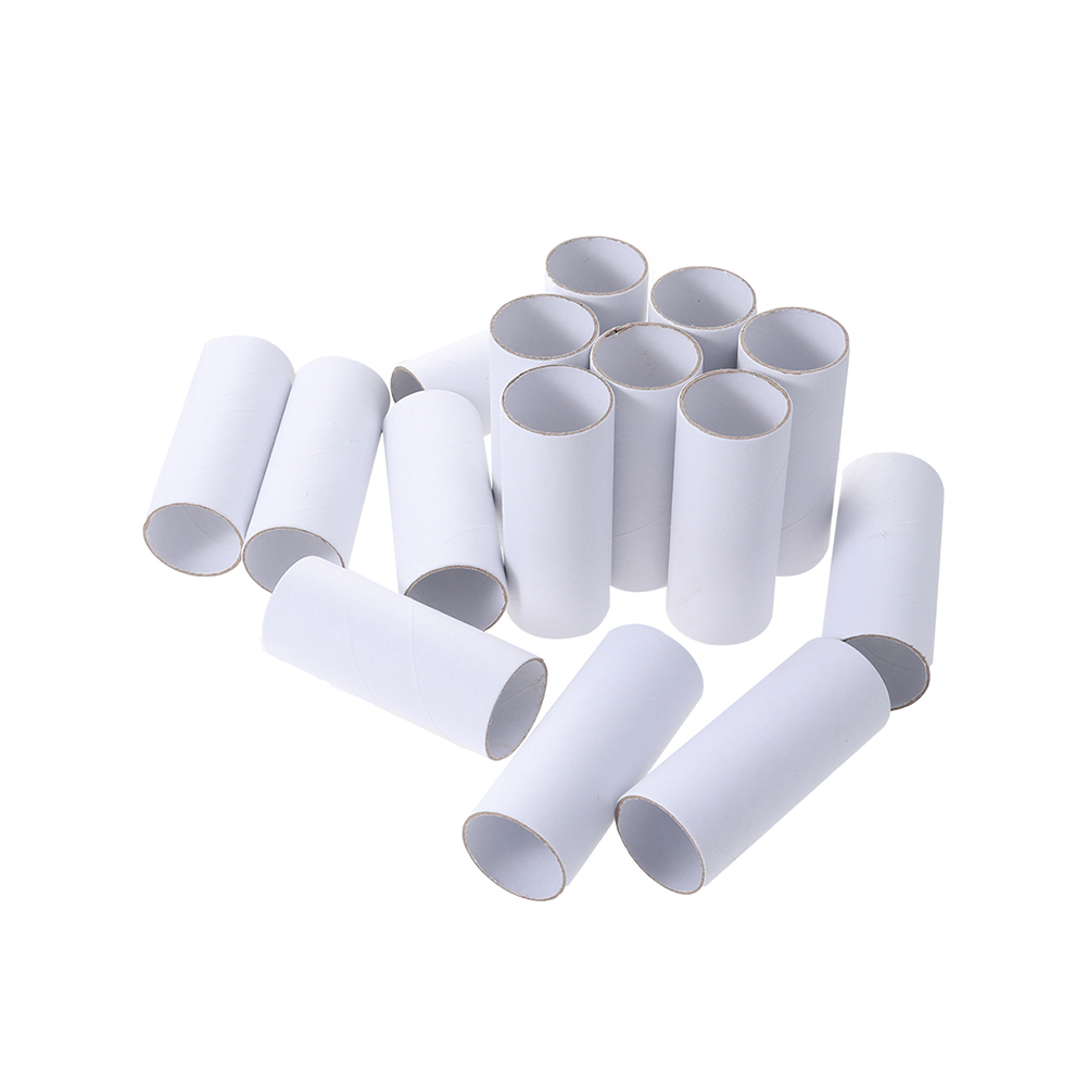 12pcs Kraft Paper Tubes Cardboard Tubes for Storage Art Drawings Posters Paintings Protector (White)