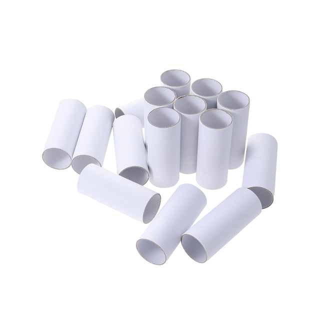12pcs Kraft Paper Tubes Cardboard Tubes for Storage Art Drawings Posters Paintings Protector (White)