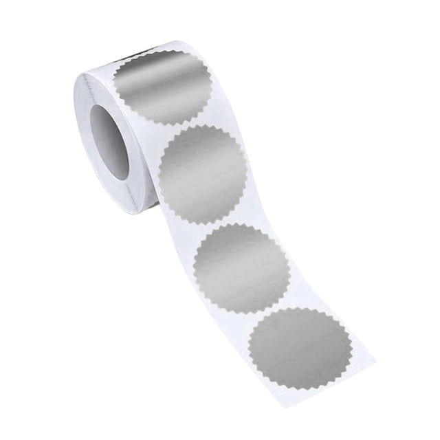 GUOOL Certificate Paper Reward Stickers 50mm for Award DIY Decoration Certificates Silver