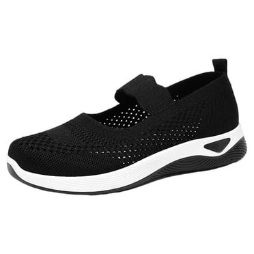 NOKIO Chaussures de Marche Orthopédiques pour Femmes pour Soulager la Fasciite Plantaire, Espadrilles Légères et Respirantes avec Soutien de la Voûte Plantaire et Grand Boîte à Orteils pour un Confort Toute la Journée