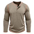 thumbnail image 2 of RXIRUCGD Chemise Décontractée pour Homme à Couleur Unie, Boutonnée, à Col Rond, à Manches Longues, Kaki, Taille : M, 2 of 9