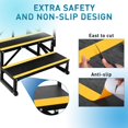 thumbnail image 4 of Bingirl 4 Step RV Stairs with Handrail, RV Steps Ladder Hot Tub Steps, Portable Metal Camper Steps Mobile Home Stairs with Non-Skid Tapes for Mobile Home, Travel, Camper, RV, 4 of 7