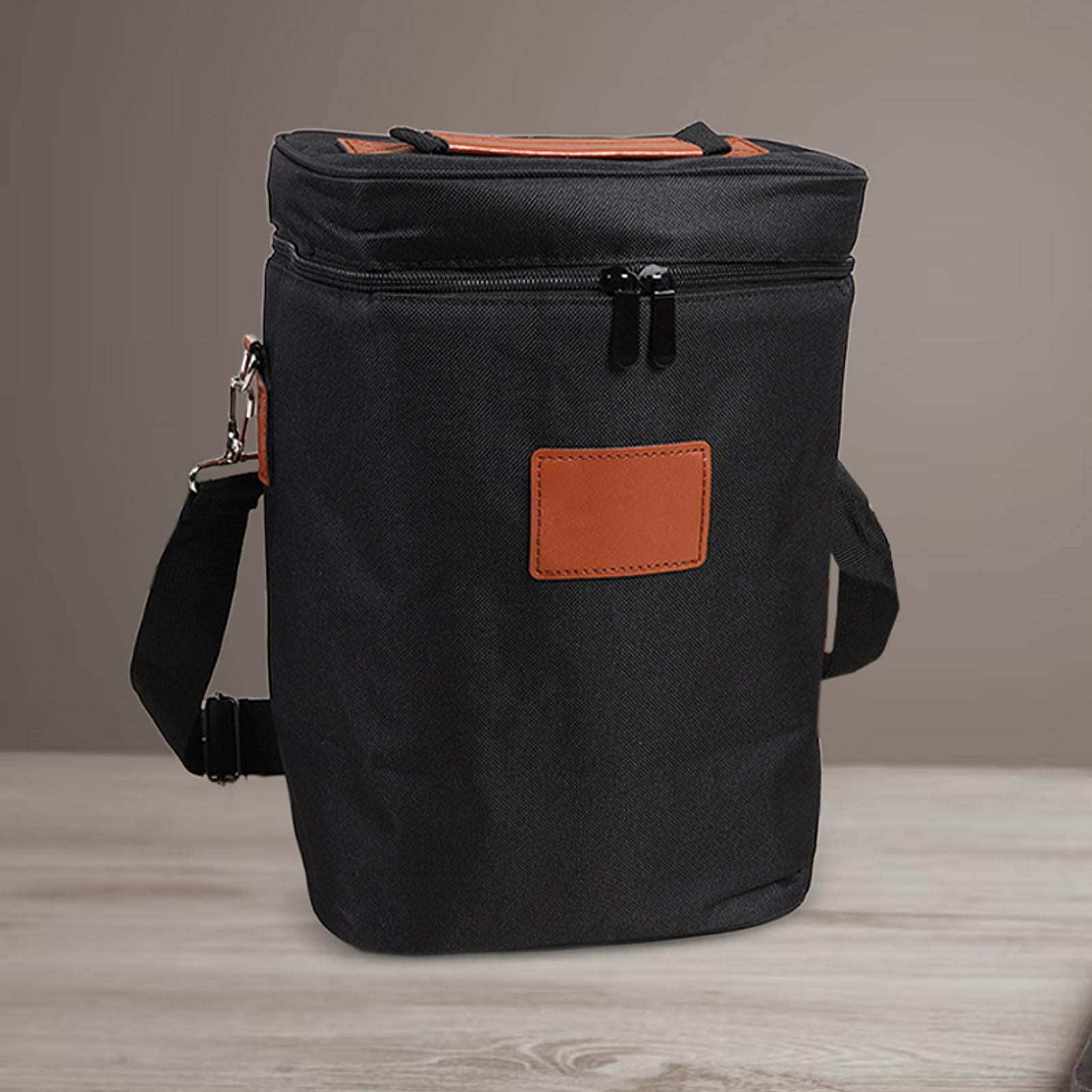 DYNWAVECA Red Ratafia Insulation Bag Backpack Cooling Bag Store 4 Bottles Ratafia Versatile Picnic Bag Cooling Bag Insulated Cooling Bag Bag for Beach Trips Black