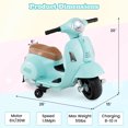 thumbnail image 3 of Gymax Kids Ride on Motorcycle w/ Training Wheels Headlight Horn 6V Battery Green, 3 of 10