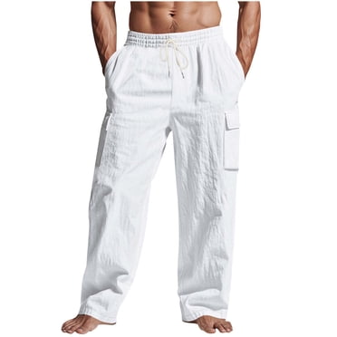 cfhntfmh Pantalon Cargo pour Hommes Pantalon de Randonnée Taille Élastique Pantalon Jogger à Cordon Pantalon à Multiples Poches Pantalon Fuselé