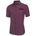 thumbnail image 3 of INSPIRE CHIC Chemise à Manches Courtes Boutonnée pour Homme d'Été Imprimée avec Poche Contrastante, 3 of 6