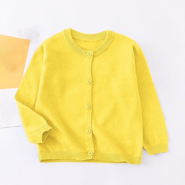 Cowsor Little Girl Knit Cardigan Sweater - Toddler Button Down School Uniforms Cardigan