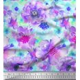 thumbnail image 1 of Soimoi Poly Georgette Fabric Flower Watercolor Printed Fabric 1 Yard 42 Inch Wide, 1 of 3