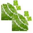 thumbnail image 1 of Leojiow 2 Pcs Gabarits de Courtepointe Double pour Alliance, Multifonctions Réutilisables, Outil de Jauge de Courtepointe, Gabarits de Règle de Courtepointe, Outils de Couture pour Motifs, Ensemble de Gabarits de Bague de Mariage pour Bricolage 20Cm Vert, 1 of 5
