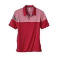 thumbnail image 2 of Adidas Polo à Blocs de Couleur 3 Bandes Chiné pour Hommes, G, Rouge Puissance, 2 of 2