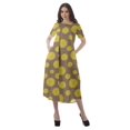 thumbnail image 4 of Moomaya Robes d'Été Imprimées pour Femmes à Manches Courtes en Coton Flex Robe de Soirée, 4 of 5