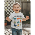 thumbnail image 2 of Argulvti T-Shirt d'Été pour Petits Garçons, Manches Courtes à la Mode, Col Rond, Imprimé de Lettres Dinosaure, 2 of 7
