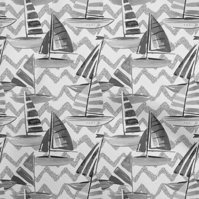 oneOone Georgette Viscose Light Gray Fabric Beach Craft Projects Decor Fabric Printed By The Yard 42 Inch Wide