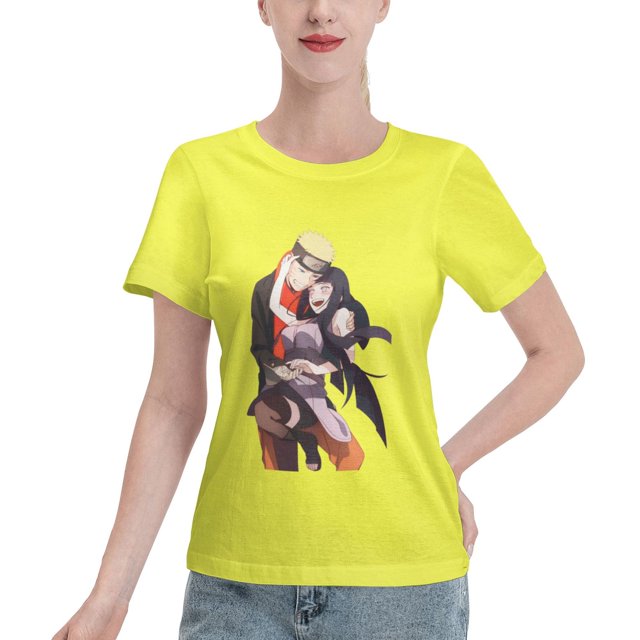 T-Shirt Basique à Manches Courtes pour Femmes Naruto Naruto Hinata