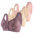 thumbnail image 1 of RKSTN 2PC Push up Bra for Women Comfortable Lace Breathable Floral Printed Bra No Rims Full Figure Underwire Plus Size Bra for Large Bust, 1 of 9