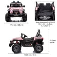 thumbnail image 3 of VOLTZ TOYS Jeep 12V Kids Ride On Car Toy with Open Doors, Working Searchlights, Parental Remote Control & LED Headlights - Pink, 3 of 7
