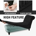 thumbnail image 4 of 2024 Velvet Armless Chaise Lounge Slipcover Stretch Sofa Slip Cover Furniture Protector, 4 of 8