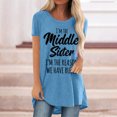 thumbnail image 2 of Pompotops Femmes Mode Casual Impression Chemises Manches Courtes Tee-Tops Tunique Blouse, 2 of 4