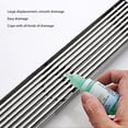 thumbnail image 3 of Linear Shower Drain, 20cm Length 5.5cm Width Stainless Steel Rectangular Bathroom Floor Drain Rectangle Shower Floor Drain Linear Floor Drain for 2.0in Pipe Bad Smell Prevention, 3 of 8