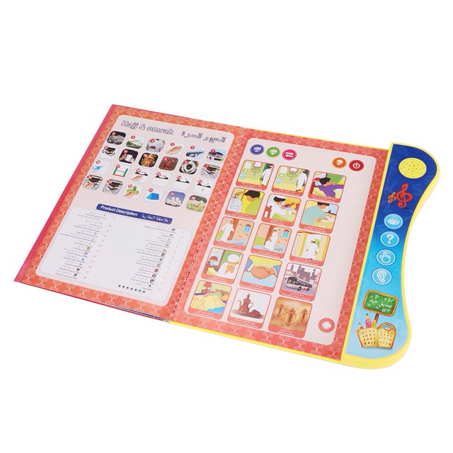 Sonew English Learning Book, Electric Book Pen,English&Arabic Electronic Learning Book & Smart Logic Pen Kids Educational Interaction Toy