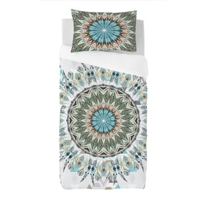 Gouchee Home Esma Mandala Couvercle en coton imprimé, taille jumelée
