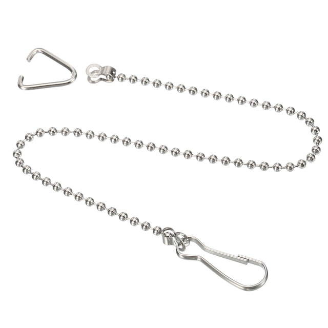 Uxcell 9.84" Toilet Handle Lever Flush Replacement Ball Flappers Chain Stainless Steel Silver Tone 3 Pcs