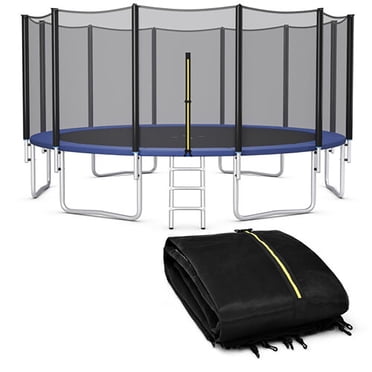 Gymax Filet de Sécurité de Remplacement pour Trampoline de 16 Pi, Filet d'Enceinte de Protection pour 12 Poteaux