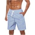 thumbnail image 1 of Plebaso Beach Shorts for Men Print Elastic Waist Drawstring Casual Shorts Lightweight Mens Summer Shorts, 1 of 5