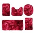 thumbnail image 2 of Dvkptbk Mixed Colors Bath Mats 5 Set Bathroom Rugs For 5 Pcs Toilet Mats Universal Soft Comfortable Water Absorption Non-Slip Thick Machine Washable Easy Dry Dark Color, 2 of 8