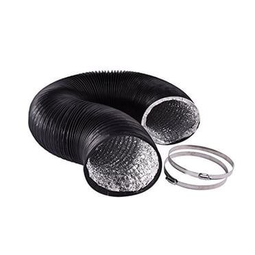 TFixol 6-Inch Flexible Aluminum HVAC Duct, 25ft Length, 4-Layer Durable Design for Ventilation, Dryer, Grow Tents, Easy Installation, Resistant to Leaks and Tears