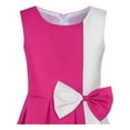 thumbnail image 4 of Girls Dress Color Block Contrast Bow Tie Everyday Party 4 Years, 4 of 6