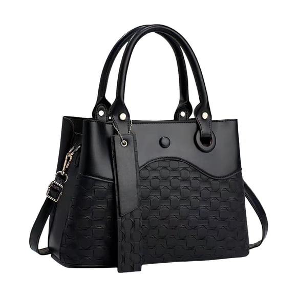 Faraee Womens Purses and Handbags Ladies Shoulder Bag Top Handle Satchel Large Crossbody Work Tote with Pendant Black