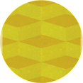 thumbnail image 1 of Ahgly Company Tapis d'Intérieur Ronds Transitionnels Jaunes Lavables à la Machine, 4 Pieds Rond, 1 of 7