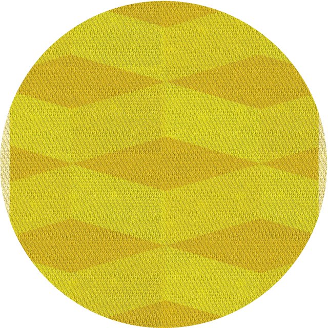 Ahgly Company Tapis d'Intérieur Ronds Transitionnels Jaunes Lavables à la Machine, 4 Pieds Rond