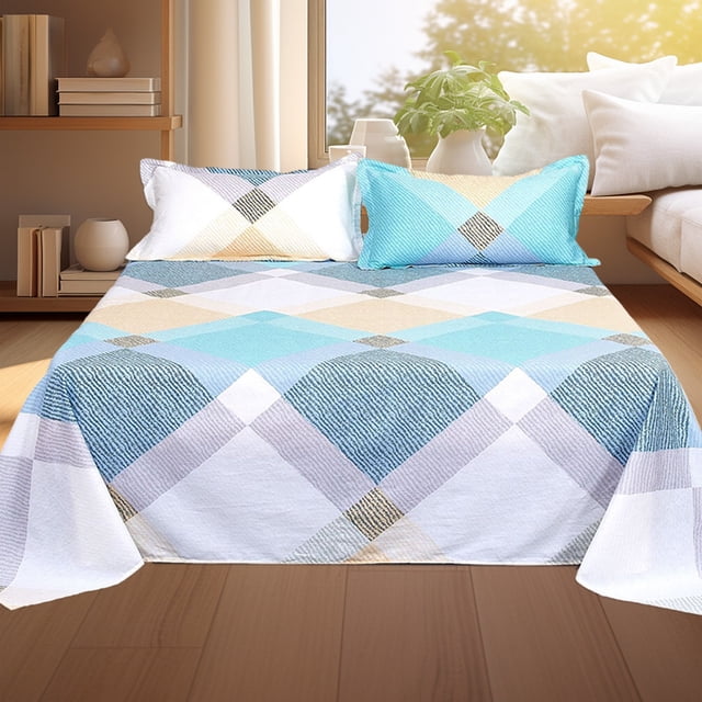 CQCYD Bedding Sets, 3 Piece Bed Sheet Set, All Season Polyester Microfiber Bedding, Shrinkage Fade Resistant Bed Linens for Queen Full Twin Mattress, Soft Pillowcases for Home Hotel Dormitory