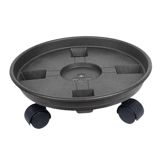 tamizeot Soucoupe pour Plante Support Roulant pour Plante avec Roues Polyvalentes pour Intérieur Extérieur 40cm Noir 30cm