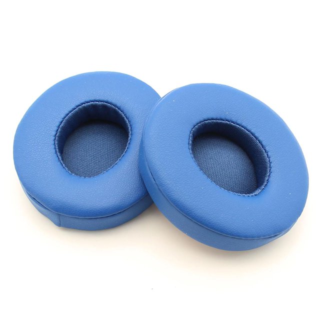 QualitChoice Coussin d'Écouteurs Réduction de Bruit Protection Accessoires de Remplacement pour Studio Solo 2 Sans Fil Bleu 1Ensemble