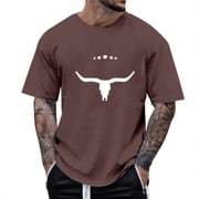 LUOGENLI Male T-shirts for Mens Men's Floral Print Short Sleeve Crew Neck T Shirt for Casual Wear Tee T-shirts Mens Big and Tall Easter 4xl Mens T-shirts Graphic Tees St. Patrick's Day Coffee XXXXXL