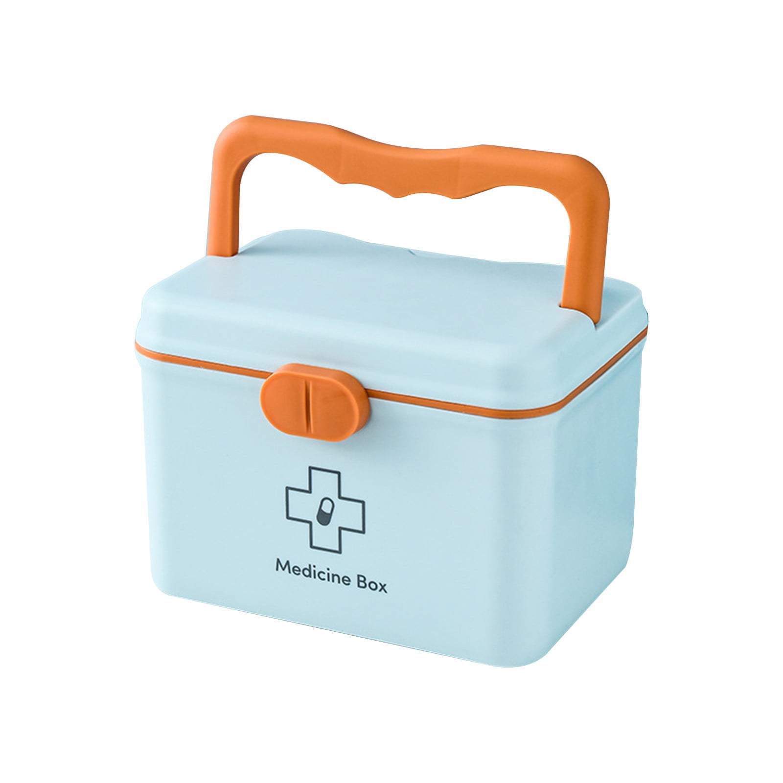 witspace Medicine Box with Portable Handle, First Aid Box Medication Storage Box for Family Use, Emergency Medicine Kit Box Organizer for Family, Office and Travel