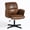 Brown Faux Suede, variant on Homy Casa Swivel Desk Chair, Adjustable Ergonomic Office Chair, Beige Chenille Fabric