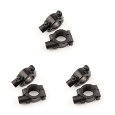 Transemion 2X Support de Miroir Support de Verre Pièce de Rechange Antichoc Accessoires Améliorés Accessoires de Moto Porte-Lunettes Arrière 8mm 3Ensemble