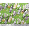 thumbnail image 3 of Soimoi Modal Satin Fabric Grapes,Wine Glass & Bottle Print Fabric by Yard 42 Inch Wide, 3 of 3