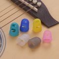 thumbnail image 4 of Eccomum 6pcs Guitar Silicone Finger Fingertip Protectors for Guitar Ukulele Beginners (Random Color Delivery), 4 of 5
