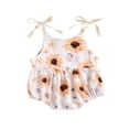 thumbnail image 1 of Baby Girls Sun/Sunflower Print Romper Sleeveless Jumpsuit, 1 of 5