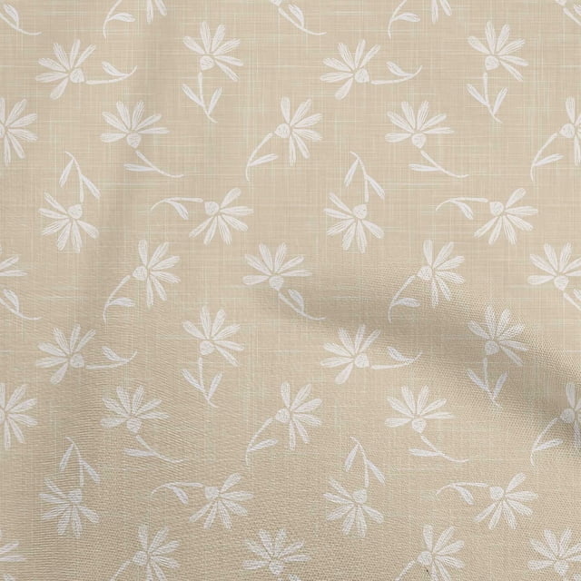 oneOone Viscose Jersey Light Beige Fabric Asian Block Craft Projects Decor Fabric Printed By The Yard 60 Inch Wide