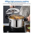 thumbnail image 4 of <p>Autocuiseur en Acier Inoxydable, Autocuiseur à Haute Température à Double Fond Style Brillant, Autoclave Antidéflagrant à Cuisson Rapide pour Cuisinière à Gaz</p>, 4 of 7