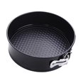 thumbnail image 1 of GROWTH TANK Nonstick Springform Cake Pan Cheesecake Pan Bakeware Loose Base Cake Baking Tin Black Round 22x7cm, 1 of 8
