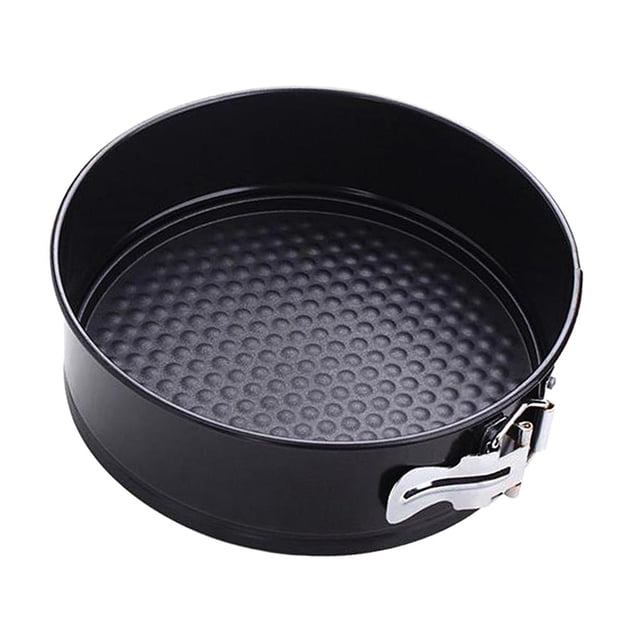 GROWTH TANK Nonstick Springform Cake Pan Cheesecake Pan Bakeware Loose Base Cake Baking Tin Black Round 22x7cm